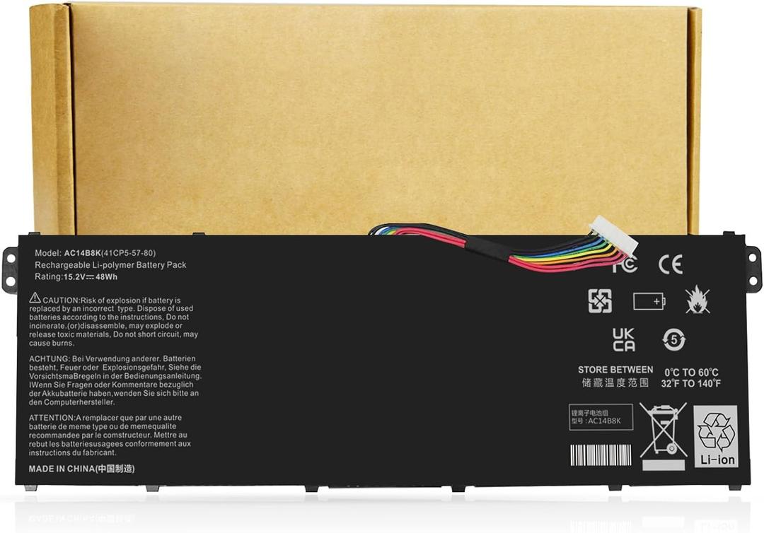 AC14B8K AC14B3K Laptop Battery for Acer Aspire R5-471T R5-571T R5-571TG R5-571TG-7229 R7-371T N15W5 CB5-571 CB3-531 Swift 3 SF314-51 SF314-52 Nitro 5 AN515-51 AN515-52 Aspire 5 A515-51 4ICP5/57/80