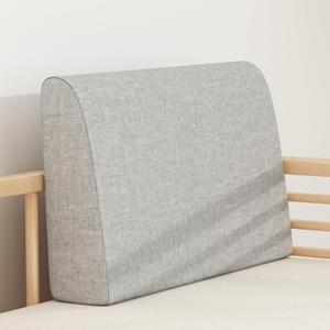 Couch Back Cushions Pillows, Wedge Pillow for Couch & Bed, Back Lumbar Support Pillow, High-Density Foam Backrest Cushion with Linen Cover for Back Pain Relief (20''x19.2''x6'', Medium Grey,