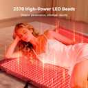 Extra Large Red Light Therapy Mat, High-Density LEDs Full Body Red Light Therapy, 660nm & 850nm Dual Wavelengths, Foldable Red Light Therapy Blanket with Timer,74.6" x 33.3"