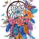 Fancy Aurora DIY Diamond Art Hanging Kit for Adult,Double Sided DIY Acrylic 5D Diamond Art, Dreamcatcher Hanging Painting Kit, Special Shaped Rhinestone for Home Wall Garden Decorations