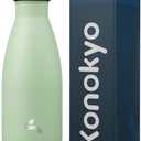 Insulated Water Bottles,12 oz Double Wall Stainless Steel Vacuum Metal Flask for Sports Travel, Macaron Green