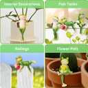 Miniature Frog Figurines Plant Decorations for Pots, 3Pcs Frog Statue Planter Hugger for Flower Yard Lawn Ornament