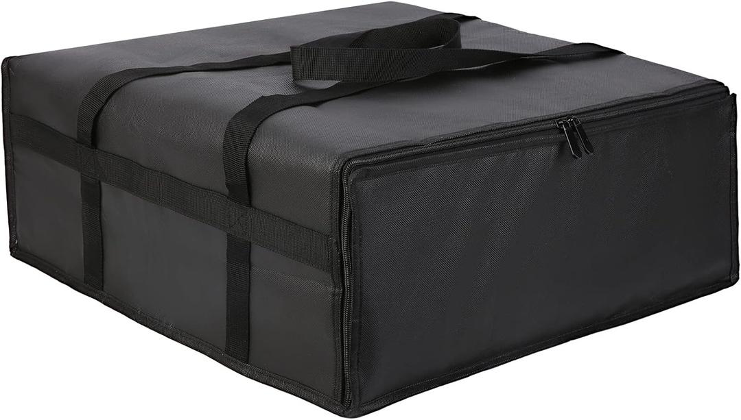musbus Pizza Bag for Delivery Bag Pizza Carrier Insulated Bags Large for Deliveries, 20x20 inch inches 20 in Food Bag for Personal and Professional Us (Black)