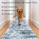 Runners for Hallways Ultra Non-Slip 2x10 Long Runner Rugs Washable Abstract Tear and Stain Resistance No Pile Lightweight Modern Rug Runners for Entryway, Kitchen, Walkway, Entrance, Blue