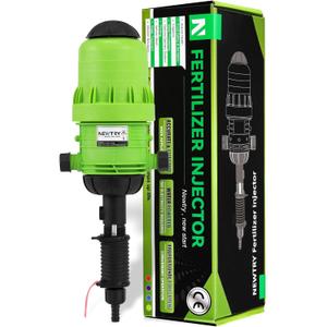 NEWTRY 0.4%-4% Fertilizer Injector for Drip Irrigation 1:250 to 1:25 Adjustable Water Powered Dosing Pump 3/4" NPT