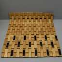 SereneLife Bamboo Bath and Shower Mat, Non-Slip Floor Mat with Extra Grips, Slatted Design, Natural Finish for Bathroom, Spa, Sauna - Rollable and Easy to Clean