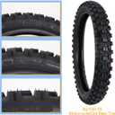 80/100-19 6PR Wear-Resistant Dirt Bike Tire & Heavy Duty Inner Tube 1 Set, 6PR high-performance tire