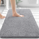 Deconovo Plush & Absorbent Bath Rug  Ultra Soft, Non-Slip, Quick-Dry, Machine Washable  Luxury Bathroom Mat for Comfort & Safety, Navy Blue-Stripe, 32x20 Inch