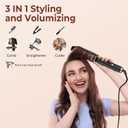 Thermal Brush,10 Temperatures LCD Display Upgrade to 400F 1.5 in Heated Round Brush Curling Iron Heated Ceramic Tourmaline Ionic Comb 110-240V Volum