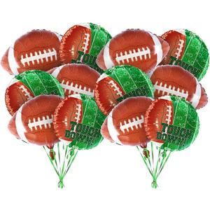 4 x 12-Piece Football Party Supplies Kit - 6 Field & 6 Foil Football Balloons for Birthday Celebrations, Game Day Tailgates & Sports-Themed Decor
