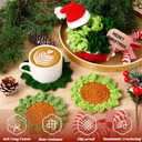 Set of 6 Cute Crochet Coasters Handmade Succulent Plant Coasters Crochet Plant Pot Coaster with Inspirational Message,Drink Cup Mats for Home Office Table Decor,Crochet Gifts for Plant Lovers