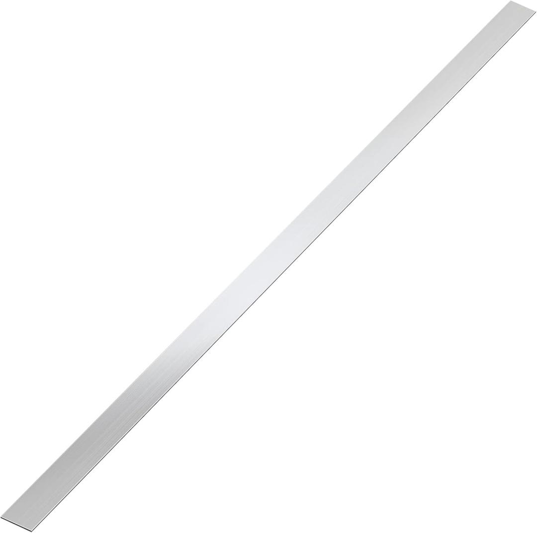 304 Brushed Stainless Steel Finishing Sheet Metal Gap Filler Trim Strip Metal Trim for Home Kitchen Tools (Silver, 1 x 30 Inch)