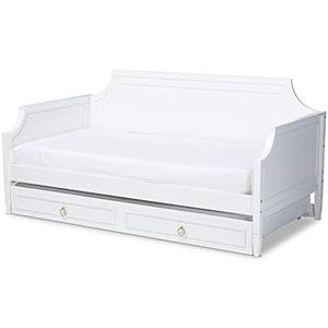 Baxton Studio Mariana Bed (Platform), Twin, White Baxton Studio Mariana Bed (Platform), Twin, White