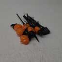 6 Pack Solar Jack O Lantern Stake String Lights - Orange Halloween Pathway Decor for Outdoor Halloween Yard Display