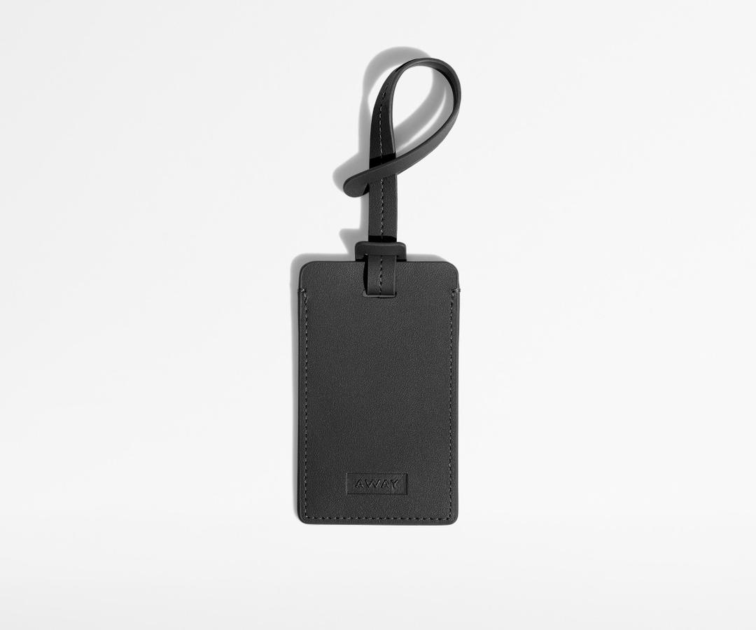 Away Luggage Leather Black Travel Name Tag PC20 Luggage Tag Black Standard