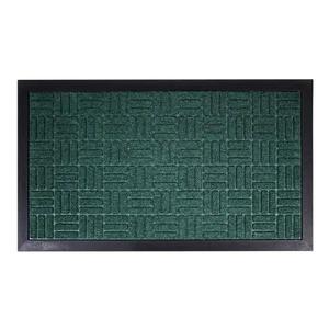 Indoor Door Mat Outdoor Front Entrance Doormat,Small Heavy Duty Rubber Outside Floor Rug for Entryway Patio Waterproof Low-Profile, Green, Size: 29.5" x 17.25"