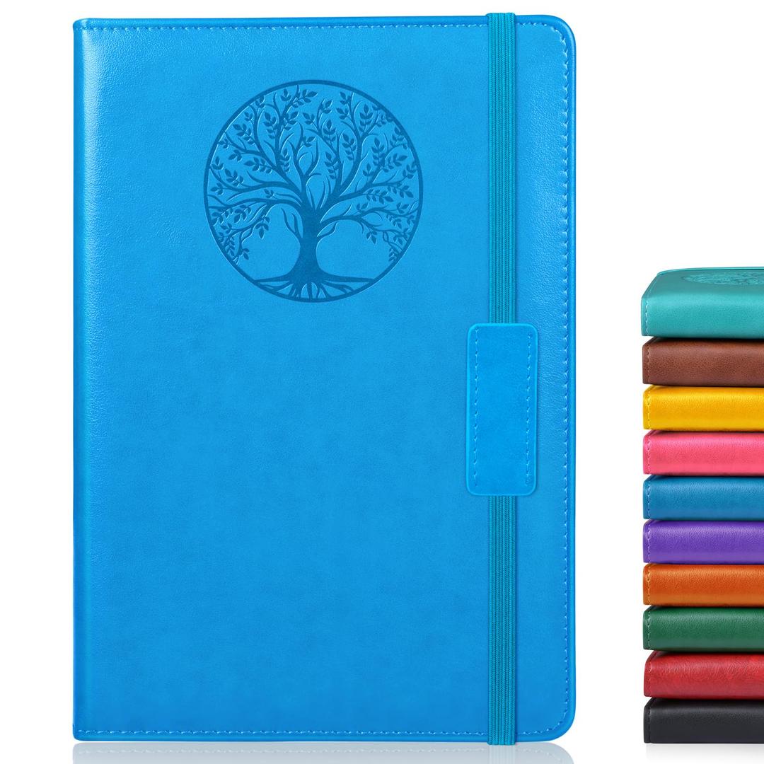 Lined Journal Notebook for Women Men,256 Thick Pages,A5 Hardcover Vintage Leather Journal for Writing,Travel,Business,Work, School,College Ruled Notebooks for Note Taking,Daily Diary 5.7"×8.3"