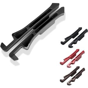 Universal Car Seat Gap Filler Plug Set with Storage Slot, Black (Volcano Red Set)