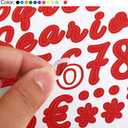 6 x PATIKIL Alphabet Letters Numbers Stickers, 6 Sheets Self Adhesive Vinyl DIY Cursive Capital Decal Label for Mailbox Office Window Gift Box Scrapbook Decor, Dark Green