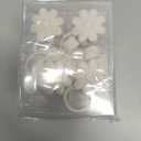 5 x Flower Straw Covers Toppers for Stanley Cups 30&40 Oz Tumbler with Handle Accessories 4PCS Silicone Straw Caps Reusable Straws Protectors for Stanley Cup 10mm 0.4in Straws (Off-White)