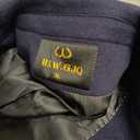 Men's Premium Wool Blend Double Breasted Long Pea Coat (X-Large, Navy Blue)