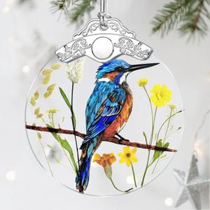 Bird Ornament, Stained Glass Christmas Decorations, Christmas Ornaments for Tree, Holiday Ornament, Gifts for Bird Lovers, Holiday Party Gifts, Gift Ideas & Xmas Gift