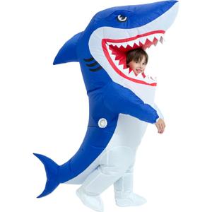 One Casa Blow Up Party Costume, Inflatable Costumes for Kids, Full Body Shark Costume, Halloween Costumes for Boys Girls (6-7YRS)