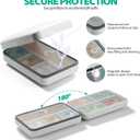 Weekly Pill Organizer, Extra Large Pill Box with Labels and Storage Bag, 8 GRIDS Medicine Pill Organizer, Moisture-Proof Airtight Travel Pill Case for Vitamin, Medicine, Supplement Organizer, White