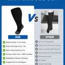 Plus Size Compression Socks 20-30mmHg Wide Calf with Seamless Toe, Graduated Support Stockings for Women Men, for Nurses Pregnancy Edema Flying Travel Circulation Relief, 4XL