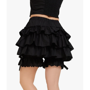 Victorian Bloomers Lolita Pumpkin with Bow Women's Ruffled Shorts 100% Cotton Lace Pettipants XXL