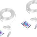 HOMSFOU 2pcs Color Changing Led Tube Light for Outdoor Garden Decoration USB Hose Lamp LEDs for Parties Weddings and Home Decor No Battery Required