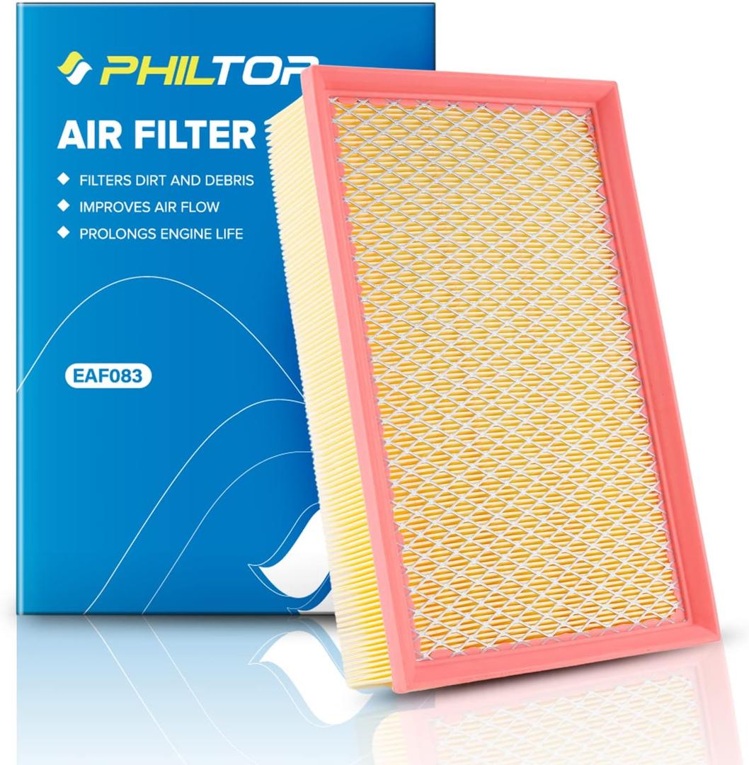 PHILTOP Engine Air Filter, Compatible with CA11876 Volkswagen Tiguan 2018-2024, GTI 2015-2026, Golf 2015-2018, Jetta 2019-2024, Audi Q3 2019-2025, A3 2015-2024, A3 Quattro, S3, Engine Protection
