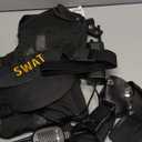 Spooktacular Creations 5 Pcs Women Police Costume, Halloween Costumes for Women Adult, Halloween Swat Costume for Cosplay  -XL, Black