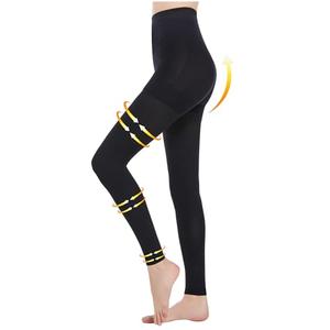 Myshear Medical Compression Tights Women, 20-30 mmHg Graduated Compression Pantyhose Men, Footless Compression Stockings, High Waist Compression Leggings, Support Hose for Varicose Veins, Edema, Dvt, 3X-Large, Black