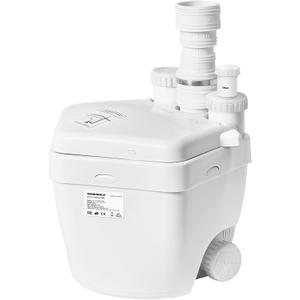 Upgraded 1 HP Utility Sink Pump with PCB Function Upflush to 36FT 2200GPH Under Sink Pump with 3 Water Inlets 1 Outlets Macerating Toilet System for Sink Shower Wash Bin Urinal Kitchen Basement