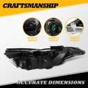 Left Headlight Assembly W/Module Compatible with Elan-tra SE SEL N Line GLS Preferred Luxury Limited 2024-2025 Headlamp Driver Side Front Light 92101AA740