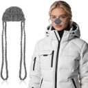 NUOBESTY Handwoven Nose Warmer Breathable Nose Cover for Men Women Antifreeze Nasal Mask to Keep Warm During Skiing Running and Outdoor Activities Grey