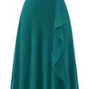 BeryLove Formal Dresses for Women 2026 Wedding Guest with Slit Cocktail Elegant Lace Long Prom Dress (Medium, Peacockgreen Sequin)