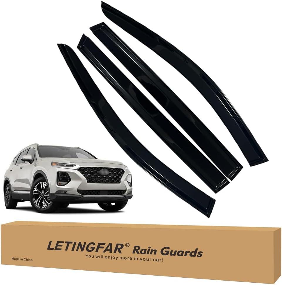 Tape-on Rain Guards for 2019-2024 Hyundai Santa Fe, for 2019-2024 Hyundai Santa Fe AccessoriesSide Vent Visors Shades Window Deflectors for Hyundai Santa Fe (C4-for-Hyundai-Santa Fe-19/24)