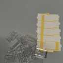 Hooks for Outdoor String Lights Clips: 20 Pack Large Clear Rectangle Outdoor Light Clips Waterproof Adhesive Strips - Heavy Duty Outside Hanging Cable Rope Light Holders Organizer