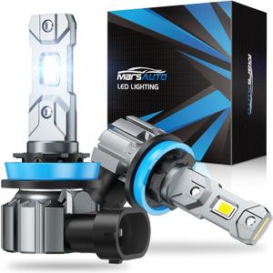Marsauto M1S 9005/HB3 H11/H9/H8 Bulbs Combo, 900% 60000LM Brighter 9005 H11 Lights, 6000K Cool White HB3 H8 Bulbs fog, 3-Mins Plug and Play, IP68, Pack of 6