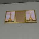 upsimples 4x6 Picture Frame Set of 3, Made of High Definition Glass for 4 x 6 Gold Frames, Wall and Tabletop Display Thin Border Photo Frame for Home Dcor