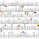 Set of 100 Glass Bud Vase Set, Small Vintage Clear Flower Vase Centerpieces for Table Bulk Cute Rustic Style Mini Vase for Home Decor Wedding Baby Shower Birthday Party