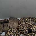 Frienda 13 Pieces Leopard Print Car Seat Covers Full Set, Leopard Car Accessories Set, Leopard Seat Covers Steering Wheel Cover, Car Pads Armrest Pad Cover Seat Belt Pads and Keychain Wrist Holder (Brown)