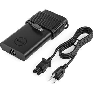 QFA 130W USB C Laptop Charger Replacement for Dell Latitude 7410 7310 7210 9410 9510 9575 5420 5520 5510 Precision 5570 5560 5550 5530 5760 5750 XPS 15 9520 9530 9720 9730 2-in-1 AC Power Supply Cord