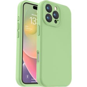 Vooii Compatible with iPhone 16 Pro Case, Liquid Silicone Upgrade [Camera Protection] [Soft Anti-Scratch Microfiber Lining] Shockproof Phone Case for iPhone 16 Pro 6.3 inch - Matcha