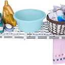 Hershii Tension Shelf Expandable Closet Organizer Adjustable Rod Heavy Duty Hanging Rail Rustproof DIY Storage Rack 4-Bar Extention with Gaskets for Garage Bathroom Kitchen Bedroom Wardrobe (55-90cm/21.65-35.43inches)