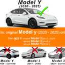 Logo Decal Overlay Stickers for Tesla Model Y (2020 to 2025), Standard Wrap, 4-pc Set (Gloss Red)