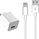 iPhone Charger [MFi Certified] - Travel & Home Wall Charger with 5ft Cable, Compatible with iPhone 14, 13, 12, 11, SE, X, 8, 7, 6, 5, iPad Mini, iPod Touch & iPods  (Pack of 3)