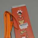 Reflective Dog Collar with Safety Locking Buckle, Adjustable Soft Breathable Nylon Collars for Small Dogs(Collar+Leash S Width 3/4" Orange)
